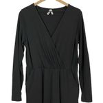 Pact  Luxe Jersey Wrap Jumpsuit - Black - Large Photo 5