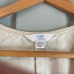 Time and Tru Women's L Cream Denim Ruffled Tiered Cottagecore Sleeveless Dress Size L Photo 2