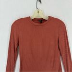 Forever 21  Long Sleeve Ribbed Top Women’s Small Orange Photo 1