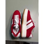 Madden Girl  Red Platform Sneakers White Stripe Lace Up Size 8.5 Photo 8