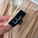 Lulus NWOT women’s peachy orange gray cream flowy halter tied maxi dress XS Photo 4