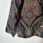 Vintage 90s Flashback Paisley Tapestry Jacket Boho Festival Size 2X Black Photo 4