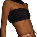 Knit Tube Top Black Photo 1