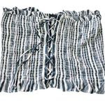 American Eagle  Lace Up Strapless Smocked Crop Top Photo 2