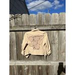 C'est Toi Buttonā Front Lace Blazer Cardigan 3/4 Sleeve Small Fall Light Cute Tan Photo 5