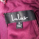 Lulus Lulu’s Love Poem Burgundy Lace Halter Mini Dress Small EUC Photo 5