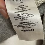 Sandro  Paris Grey Red Lace Crew Neck Sweatshirt Womens S Preppy Casual Pullover Photo 5