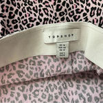 Topshop Leopard Print Pink Mini Skirt Size 12 Photo 4