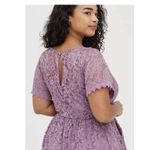 Torrid NWT Lilac Purple Stretch Lace Pockets Skater Dress Size 4X Photo 2