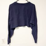 Tommy Hilfiger Vintage Size Large Blue Cropped Long Sleeve T-shirt Photo 4