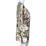 Chico's Sweater Womens Medium 1 Cream Purple Baroque Open Cardigan Office Casual Photo 1