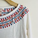 Sundance Embroidered Swing Dress Size M Cream Boho Folk Style Long Sleeve White Size M Photo 2