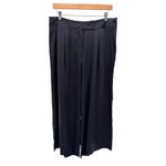 Desigual  Black Wide Leg Trousers XL High Rise Pleated Flowy Pants Cropped Boho Photo 1