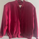 Bogari Jack Red Maroon Full Zip 100% Silk Photo 0