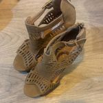 Top Moda  Brown Cutout stacked tan gladiator heels size 9 Photo 15
