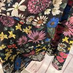 Slate + Willow Black floral sleeveless layered plunge mini dress Small garden Photo 1