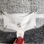 Lou & grey  Striped Top Long Sleeve Side Zip Grey White Cotton Blend size M Photo 1
