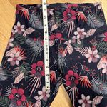 Lorna Jane  navy floral‎ leggings with hidden pocket and pull string inside Photo 5