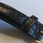 Carriage Gold Tone Dark Brown Leather Classic Watch Wristwatch NEW BATTERY Photo 8