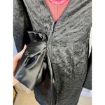 Formal dress lace puff sleeves big bow vintage 1980s black Photo 8