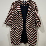 Anthropologie  Eva Franco Chevron Car Coat Topper  XS/S oversized stripped Photo 0