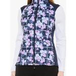 Peter Millar Golf Hybrid Puffer Jacket Women’s Small Full Zip Picnic Floral New Photo 0