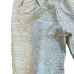 Coldwater Creek Linen Cotton Beige Patterned Pants Pull On Tie Waist Women Large Photo 3
