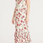 Amur Isabelle Halter Dress Dahlia Pink Bouquet Toss White Size 12 Photo 0