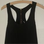 EXPRESS  black racerback tank top gold zipper Photo 2