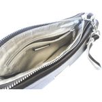 BCBGMAXAZRIA NEW BCBG Max Azria Black Leather Canvas Python WRISTLET Handbag Purse Sloan NWT Photo 4