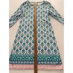 Cabana Life Tunic Dress Size S White Turquoise Beach Resort Shift Midi Beach Vac Photo 4