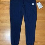 True Religion World Tour Jogger Sweatpants Navy Blue Women's Medium Brand New Photo 0