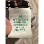 Laura Ashley  Black White Lagenlook Tunic Medium 3/4 Sleeve Beige Striped Office Photo 5