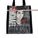 Via Penny Lane Reworked Apparel Michael Jackson BAD ‘88 Black Canvas Tote Bag OS Photo 1