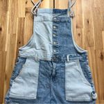 Celebrity Pink  Two-Tone Denim Overall Shorts Juniors L (11–13) Photo 0