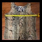 Erin London snakeskin Pattern tank top with floral and metallic. Size large Photo 7