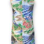 Talbots  Dress Blue Green Tropical Palm Floral Print Hawaiian Print Sleeveless 2P Photo 2