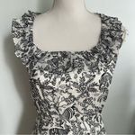 Saloni • Misha Black White Animal Patterned Ruffle Mini Dress Photo 1