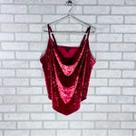 Torrid Red Velvet Cowl neck Camisole in Size 1 Photo 3
