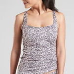 Athleta  Aqualuxe Batik NWT brown and white Jacobean tankini swim top Photo 0