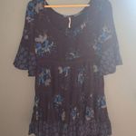 Free People purple floral ruffle hem dress Photo 4