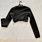 ZARA cropped ruched crew neck long sleeve Photo 2