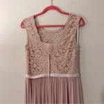 David's Bridal David’s Bridal Bridesmaid Gown Homecoming Prom Dress Size 10 Pink Formal Lace Photo 4