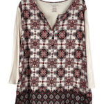 Van Heusen Women's Geometric Pattern 3/4 Sleeve V-Neck Blouse XXL Photo 0