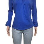 Pulp women's crew neck royal blue henley long sleeve top M Size M Photo 0