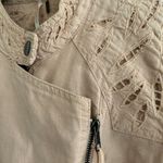 Free People  Eyelet Detail Moto Jacket Blush Pink Size 6 Photo 3