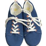 Vionic Beach Stinson Blue Canvas Sneakers Women's 8 Arch Support Comfort Coastal Photo 0