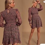 Lulus  Long Sleeve Floral Dress - Pink and Black Photo 3