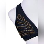 Xhilaration  Beaded Black String Bikini Swim‎ Top LARGE Swimwear Vacation Beach Photo 3