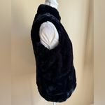 Nicole Miller Faux Fur Exterior Reversible Vest in Black Photo 4